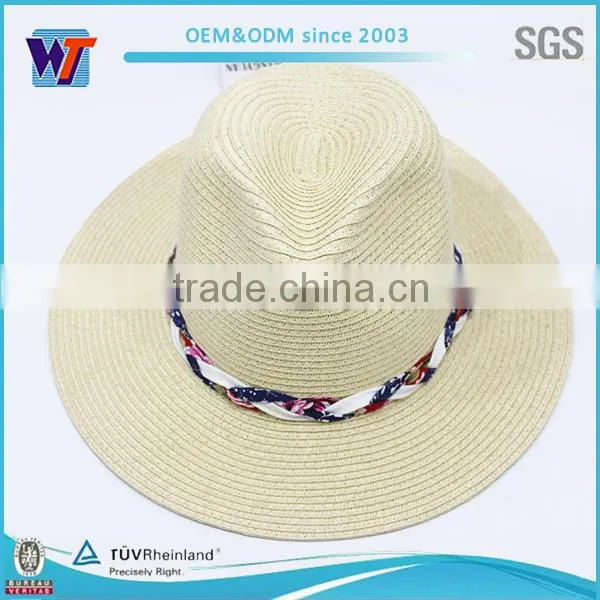 High quality wholesale cheap summer paper cowboy straw hat