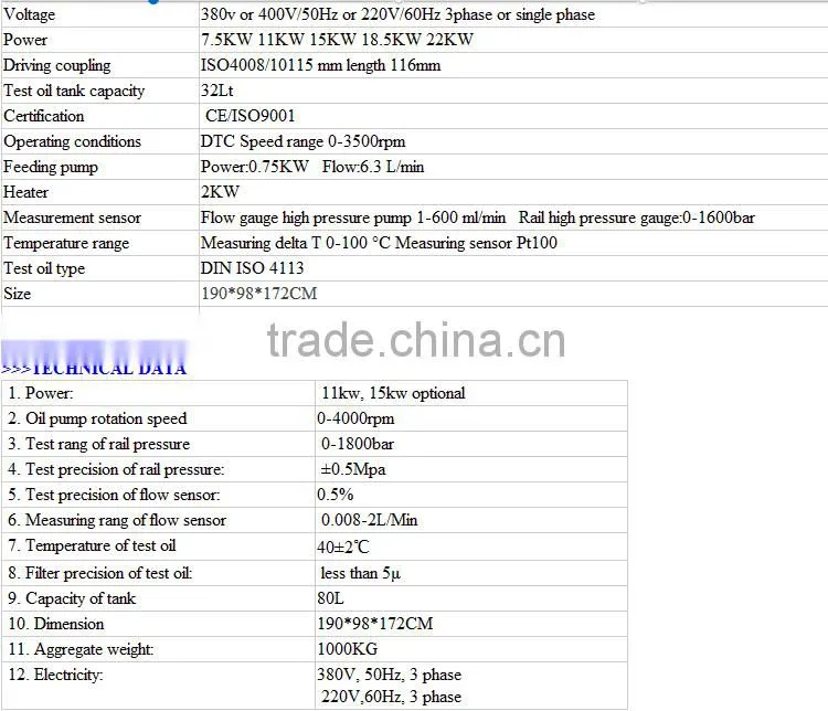 Electronic injector diesel tester for export with computer software
