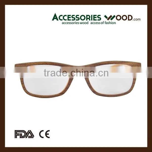 100% Natural wood optical reading eye glasses with your custom logo