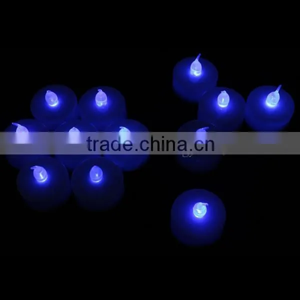 Wholesale Flameless Candles Flickering LED Tea Lights Blue