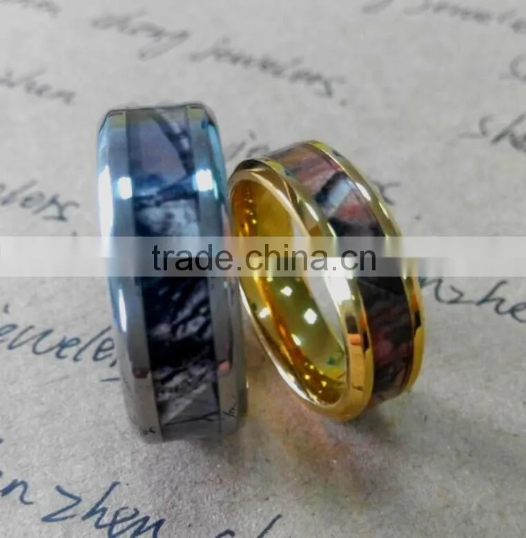 New year product titanium camo rings for unisex