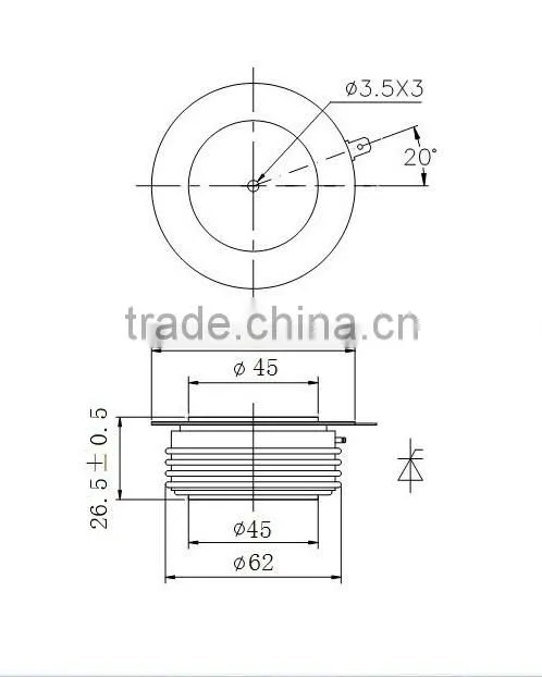 High frequency thyristor KA800(600-900V)