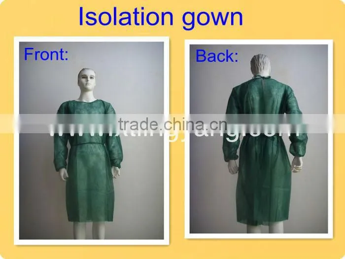 Disposable PP Olive Green Hospital Gown