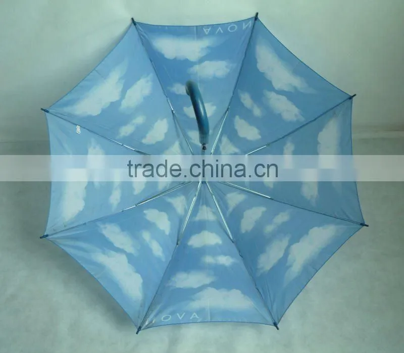 Blue sky and white cloudy printing umbrella for rainy day or sunday