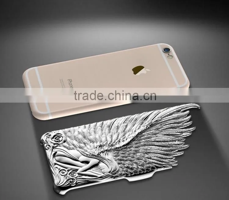 for custom iphone 6 hard case pc material angel wings case for iphone 6, custom logo