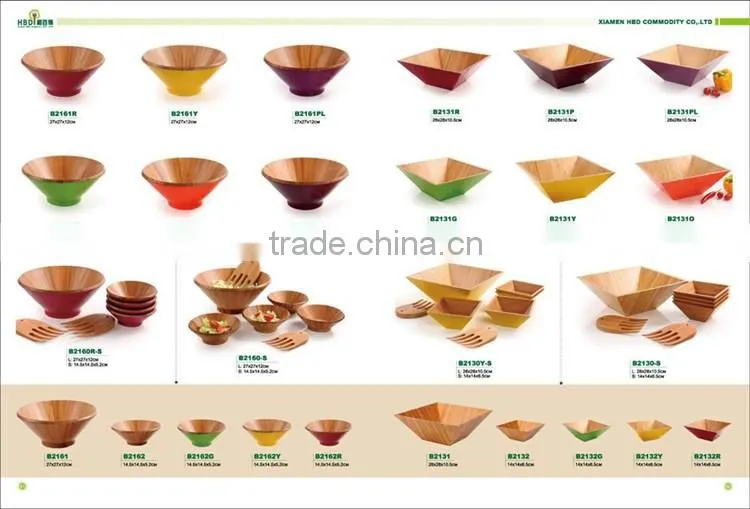 High quality wood round salad bowl wholesale