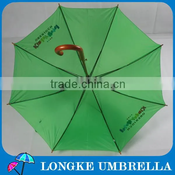 60cm solid color auto open Wooden straight umbrella