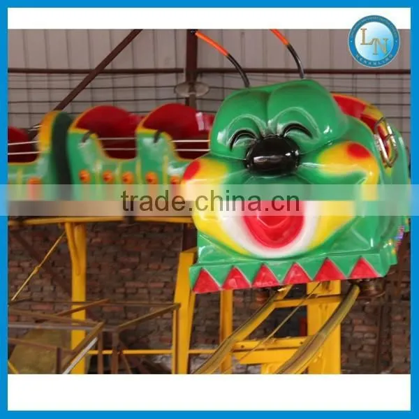 Outdoor play equipment mini roller coaster wacky worm train for sale