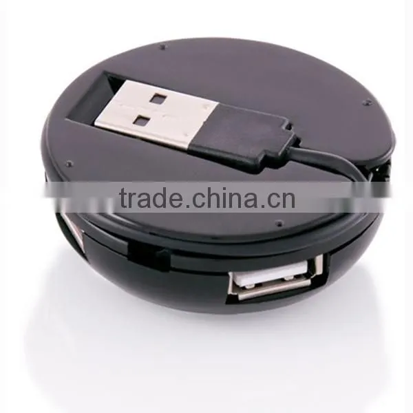 novelty high speed hamburger round shaped 2.0 version 4 port USB Hub