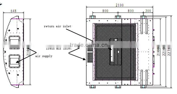 Railway carriage compartment air conditioning unit