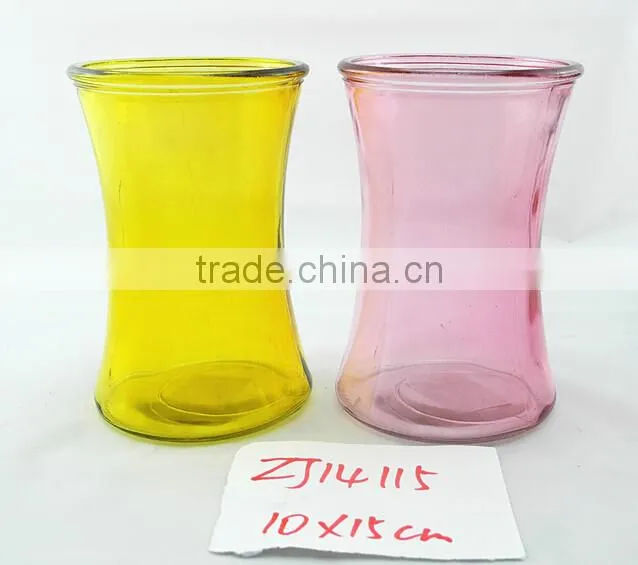 Wholesale glass wide mouth vase for table decoration