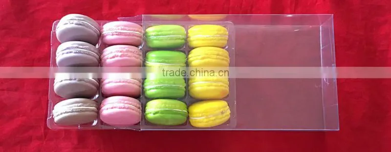 16 Pcs Clear Plastic Mcaron Box Customized Packaging