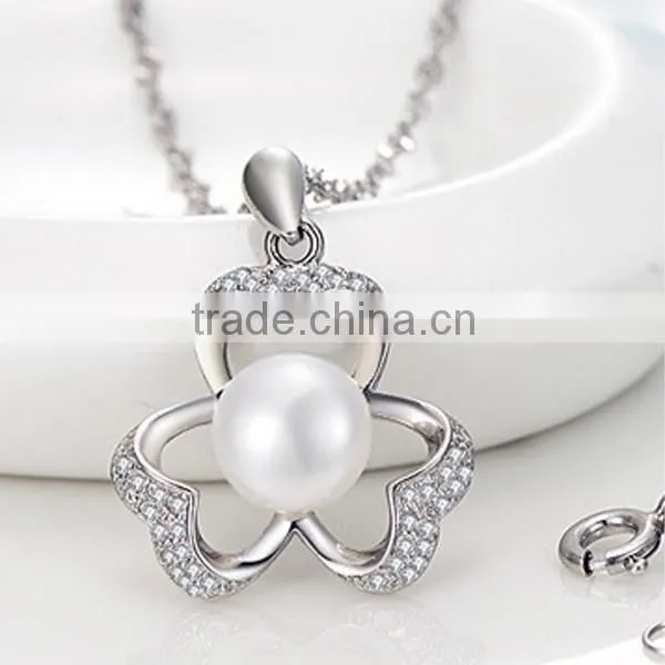 New Fashion Flowers Pendant 925 Sterling Silver Necklace
