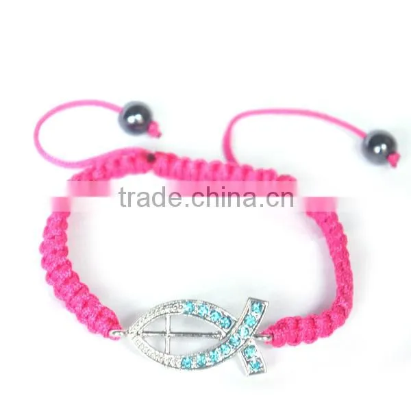 colorful catholic rosary cross bracelet,rope magnetic fish bracelet,fashion charm jewelry bracelet