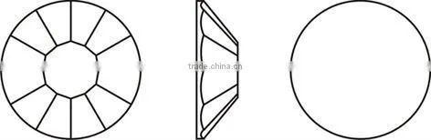 UNITE Flat back rhinestones Topaz AB