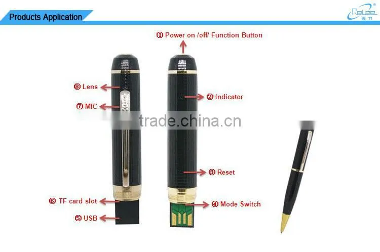 Hot selling full hd 720p usb mini hidden pen camera CCTV camera for business