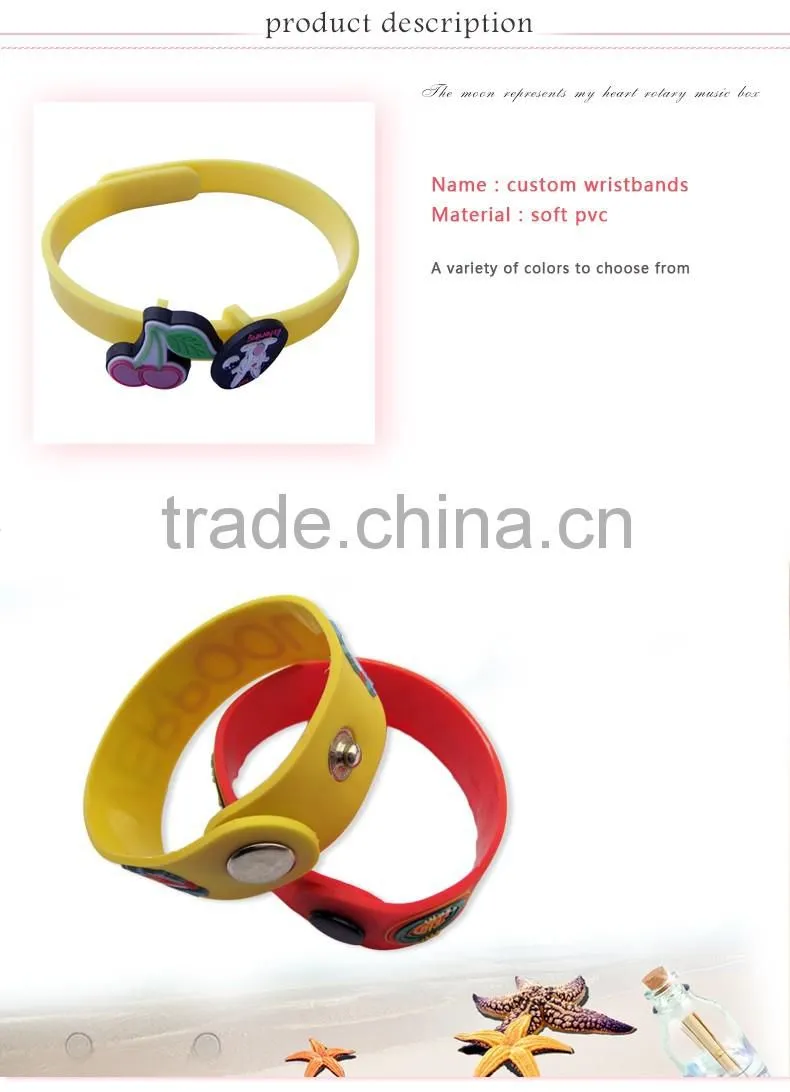 Latest new model short time delivery recycled one inch silicone bracelet/wristband
