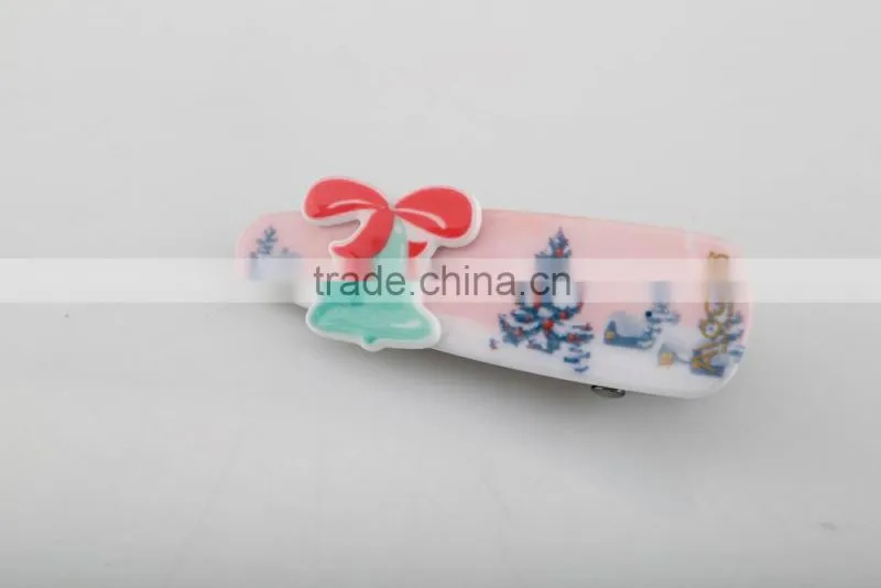 Candy color small bell hair clip lovely present car and red house hair accessory kids mini hair duck clip
