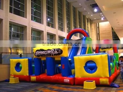 factory sale inflatable crazy rush obstacle slide JFOC-305