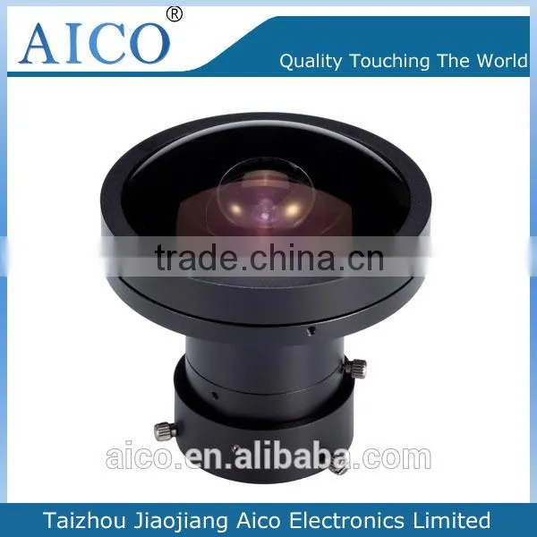 cn AICO hot fixed iris 1/4" f2.1 1.27mm megapixel m12 185 degree fisheye lens for security cameras