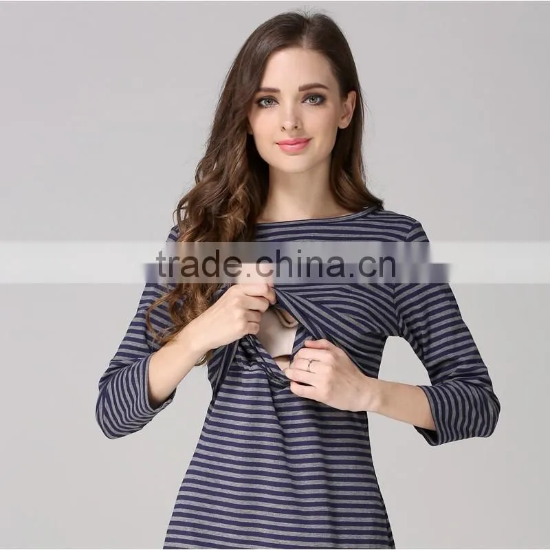 Newest style sexy women breastfeeding baby feeding sleepwears dress
