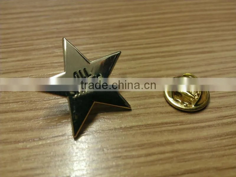 2014 Metal star pin badge/Beautiful star Lapel pin/silver star badge