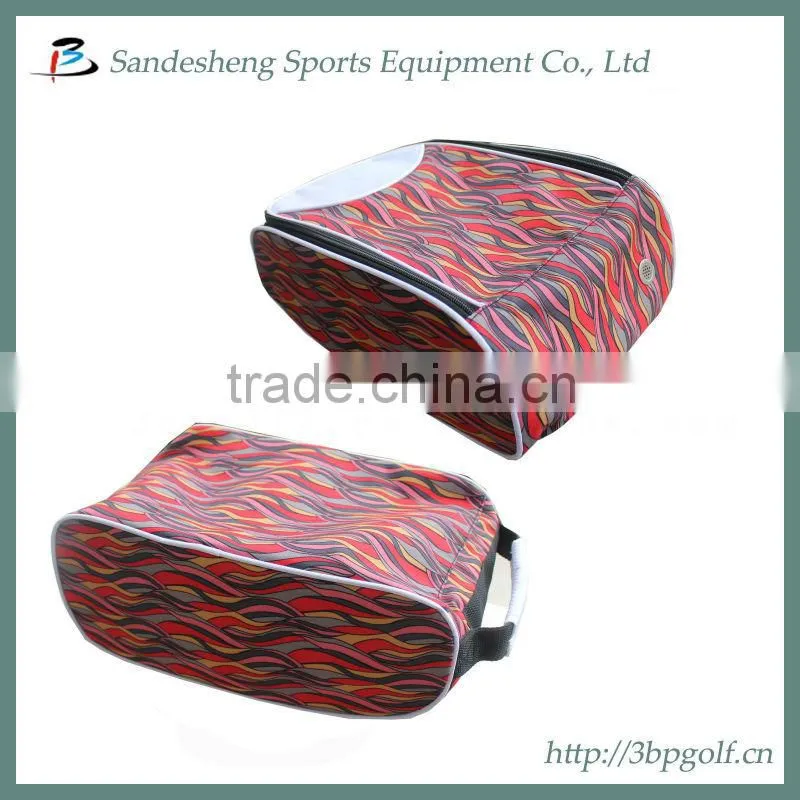custom pu leather golf shoe bags