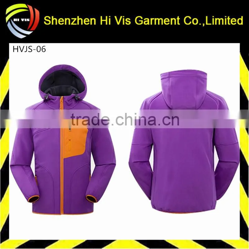 multi-functional pockets kids winter thick jackets / windproof kids softshell jacket