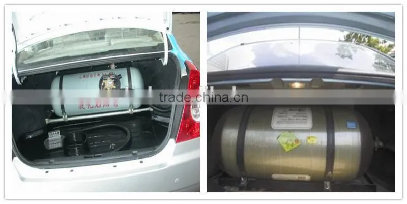 Steel Liner Wrapped Double Heads CNG Gas Cylinder