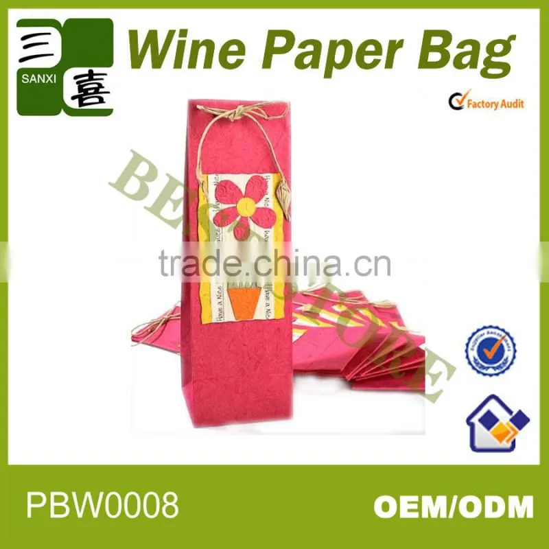 Shanghai kraft paper bag for red wines packaging supplier
