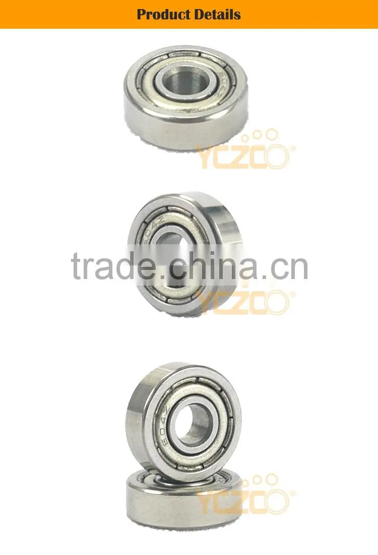 604 carbon steel precision ball bearing 4*12*4mm