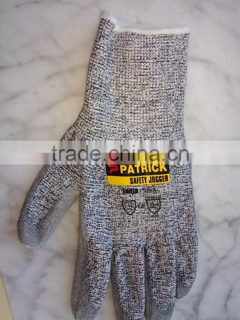 RED HPPE CUT RESISTANT HAND GLOVE