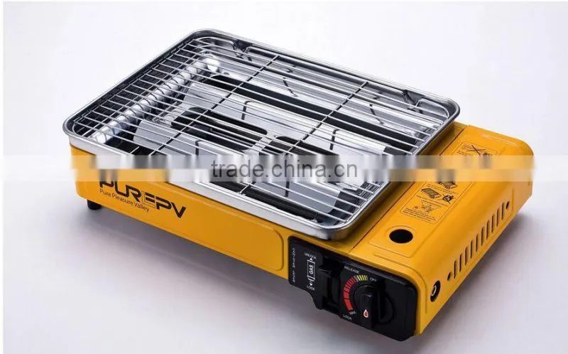 2015 Stainless steel Portable gas bbq grill for camping