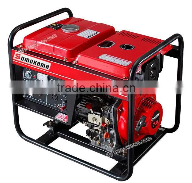 Small portable electric air-cooled diesel generator