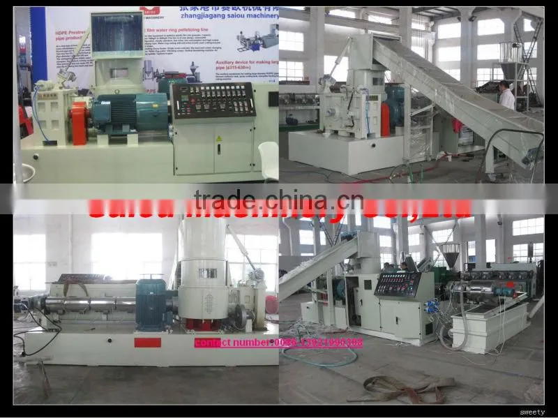 waste PE plastic granulating line