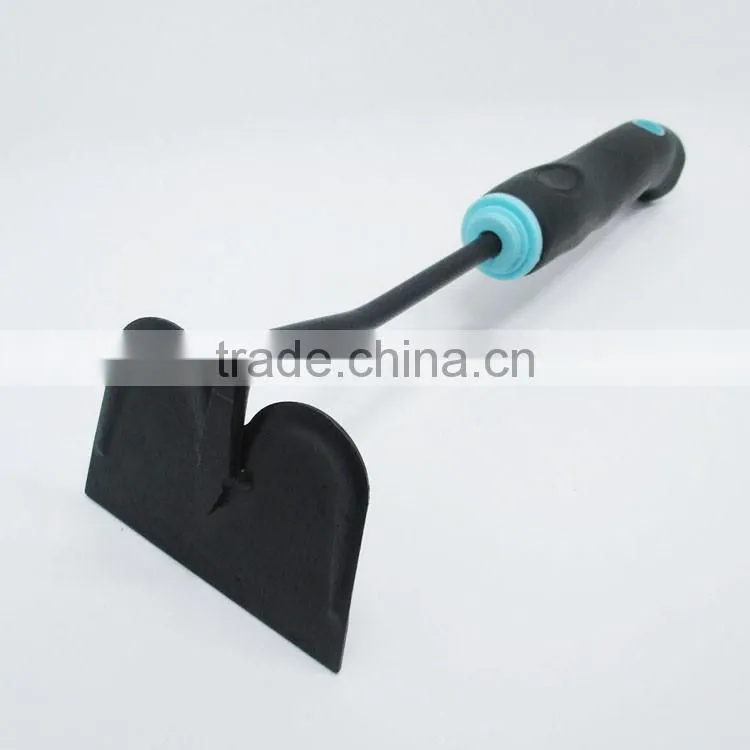 Most popular style carbon steel hoe head steel hoe with PP+TPR plastic handle