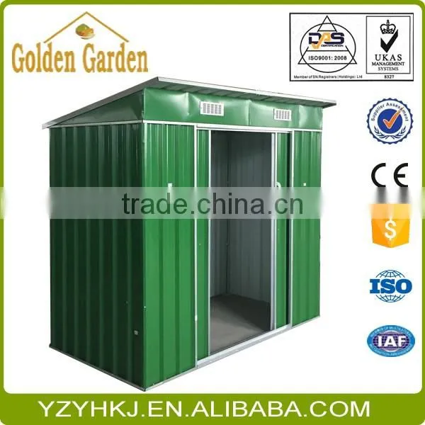 Double Sliding Door Shed/Garden Shed 4' x 8' with free garden bed