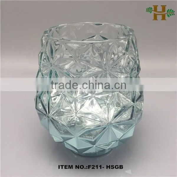 flower shaped fashion design colored glass vases