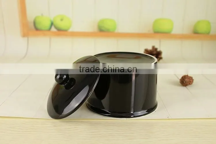 Factory wholesale New ideas novelty black ceramic casserole stew pot with lid