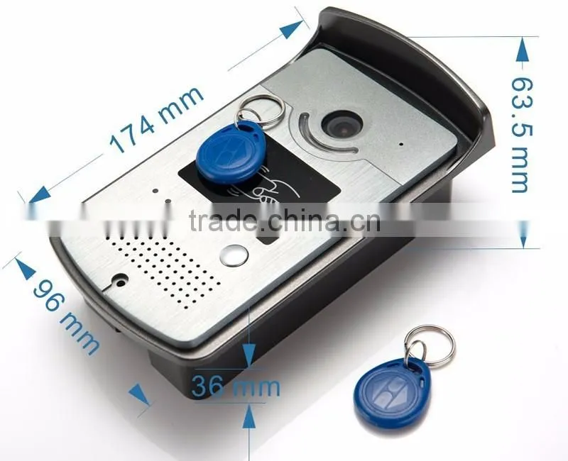 Cheap 7inch HD Video Camera Visual Doorbell, Card Open Lock Night Visual Wired Doorbell, Best Home Security System Doorbell