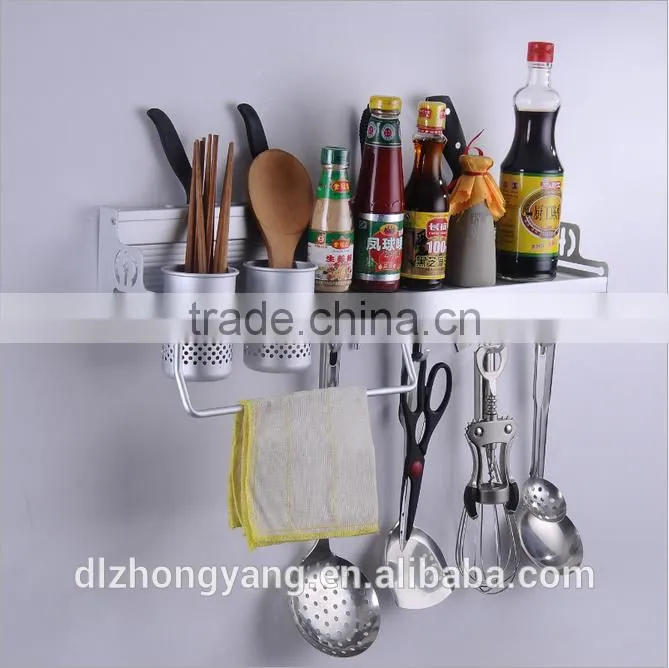 Kitchen wall Mounted pantry Holder Organizer Storage rack Spice shelves