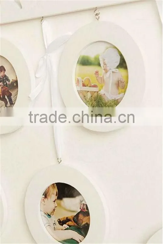 Wooden Antique Photo Frameswiht Funny Face Photo Frame White Color