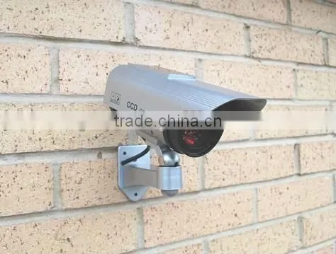 ABS waterproof dummy fake mini wireless bullet camera w/ blinking red LED light for indoor or outdoor use