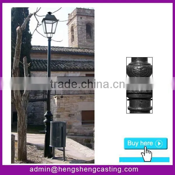 2017 hot sale antique aluminum garden lighting pole