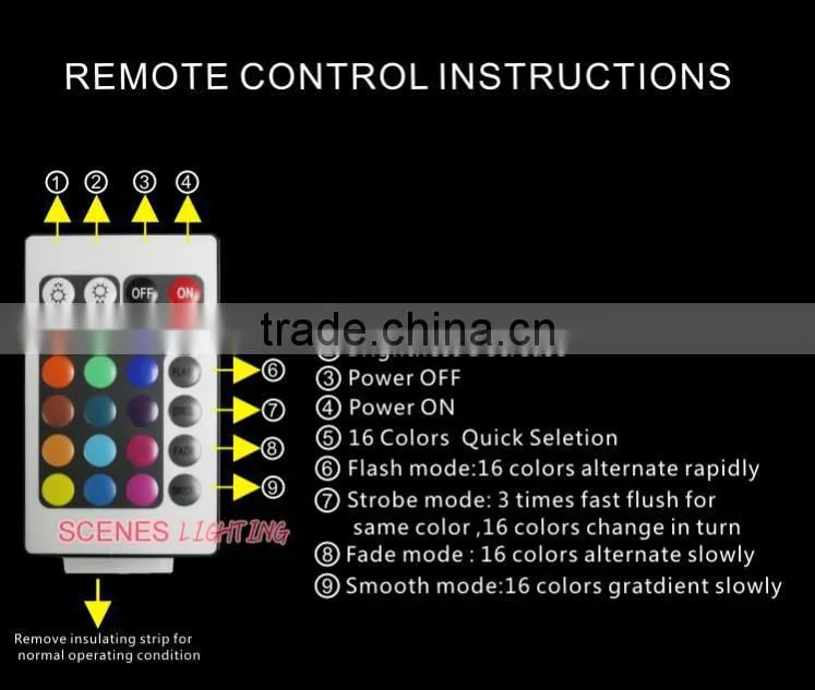 Color change RGBW battery led light