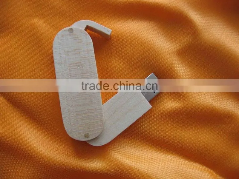 hot sell gift gadget wooden keychain USB stick