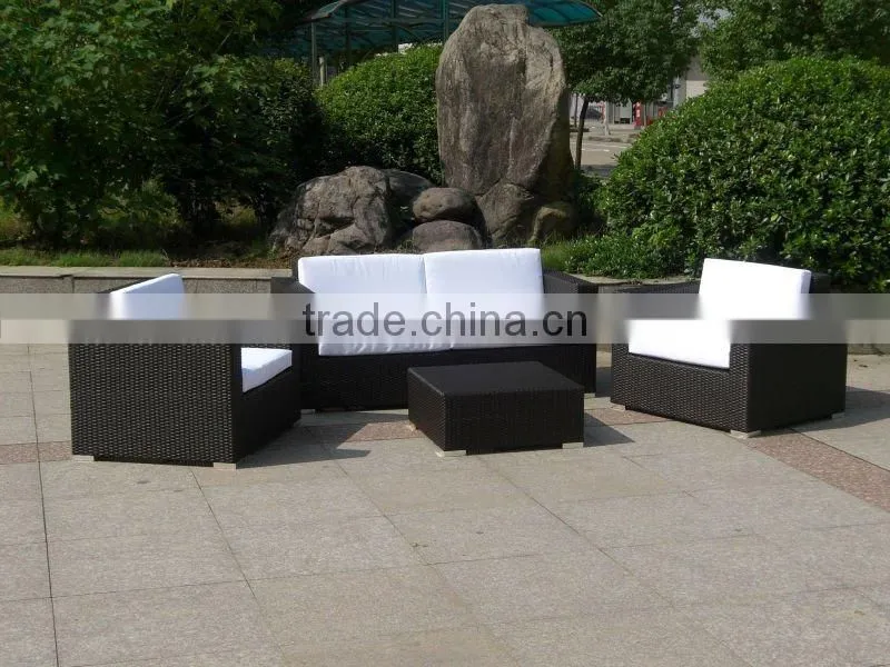durable PE rattan outdoor furniture aluminum frame sofa set