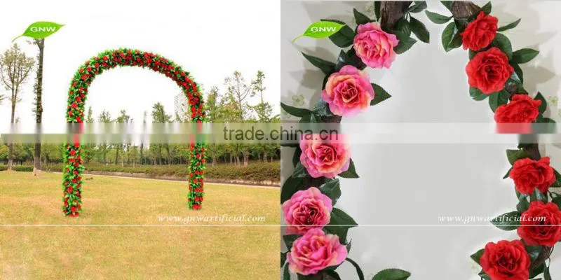 GNW FLV08 Artificial Hanging Flower Vine Fabric Leaf Silk Blossom for Home Wedding Decoration