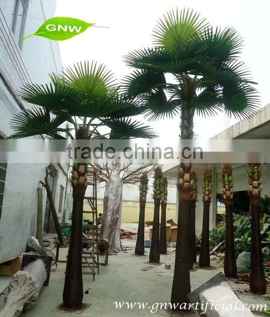 APM046 GNW 14ft High Artificial foxtail palm mini palm trees plant for Restaurant decoration indoor use