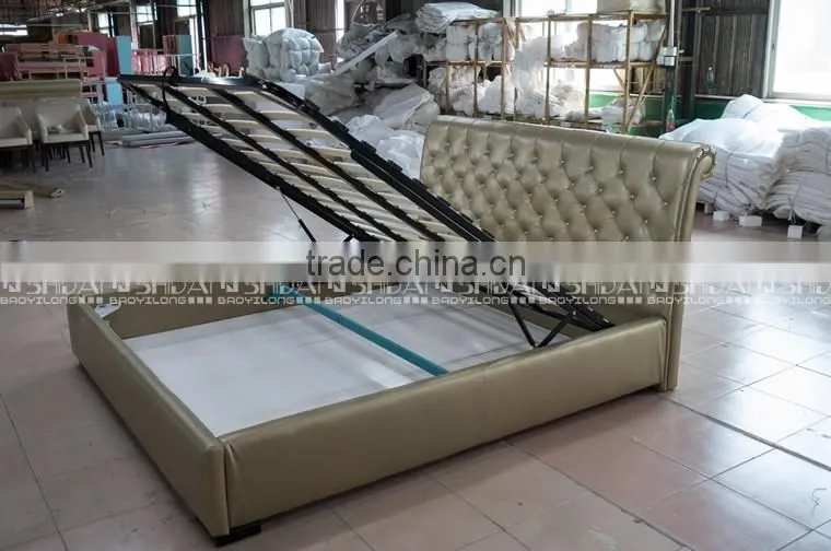Upholstered king size bed made in china B85